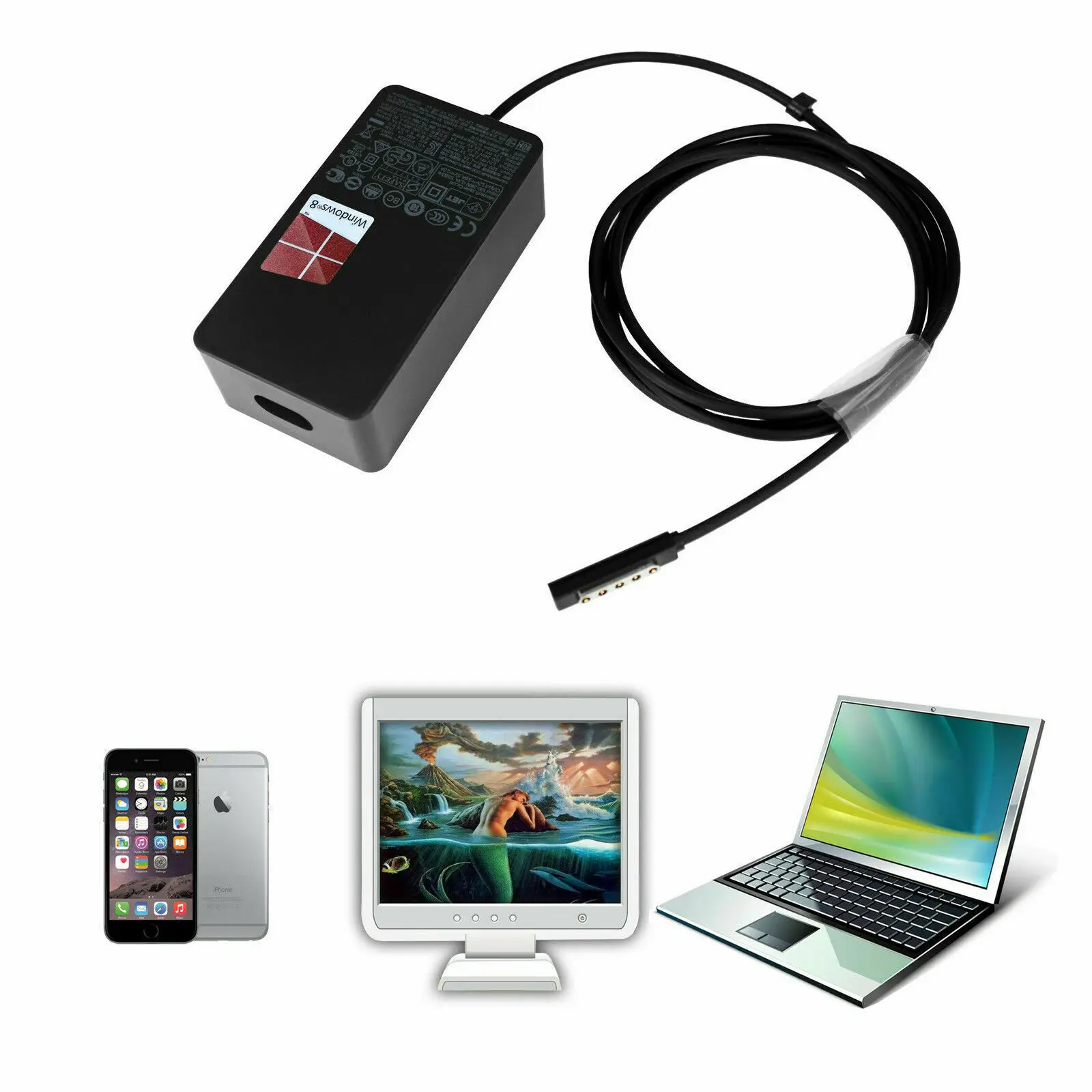 Новое оригинальное зарядное устройство 48W 12V 3.6A для microsoft Surface Pro2 Pro1, адаптер питания 1536 1601 1631