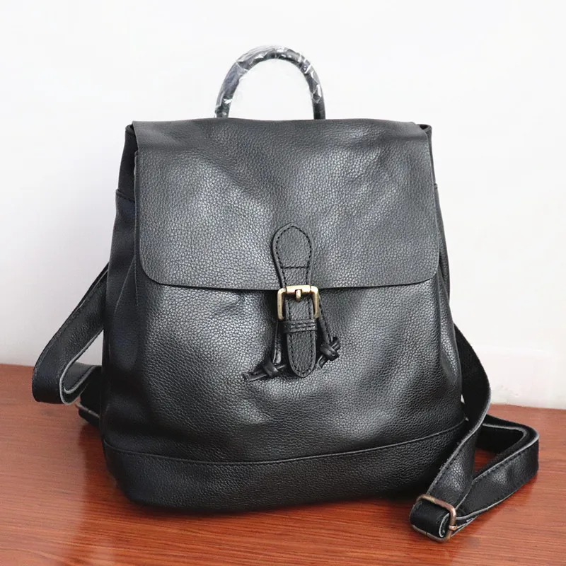 real leather backpack womens