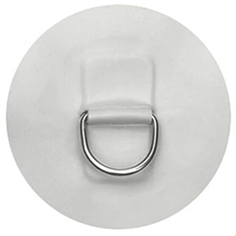 

4 Pieces D-Ring Pad Patch For Inflatable Boat Raft Pvc Raft / Dinghy / Kayak / Canoe / Sup / Surfboard Colorful Accessories-Whit