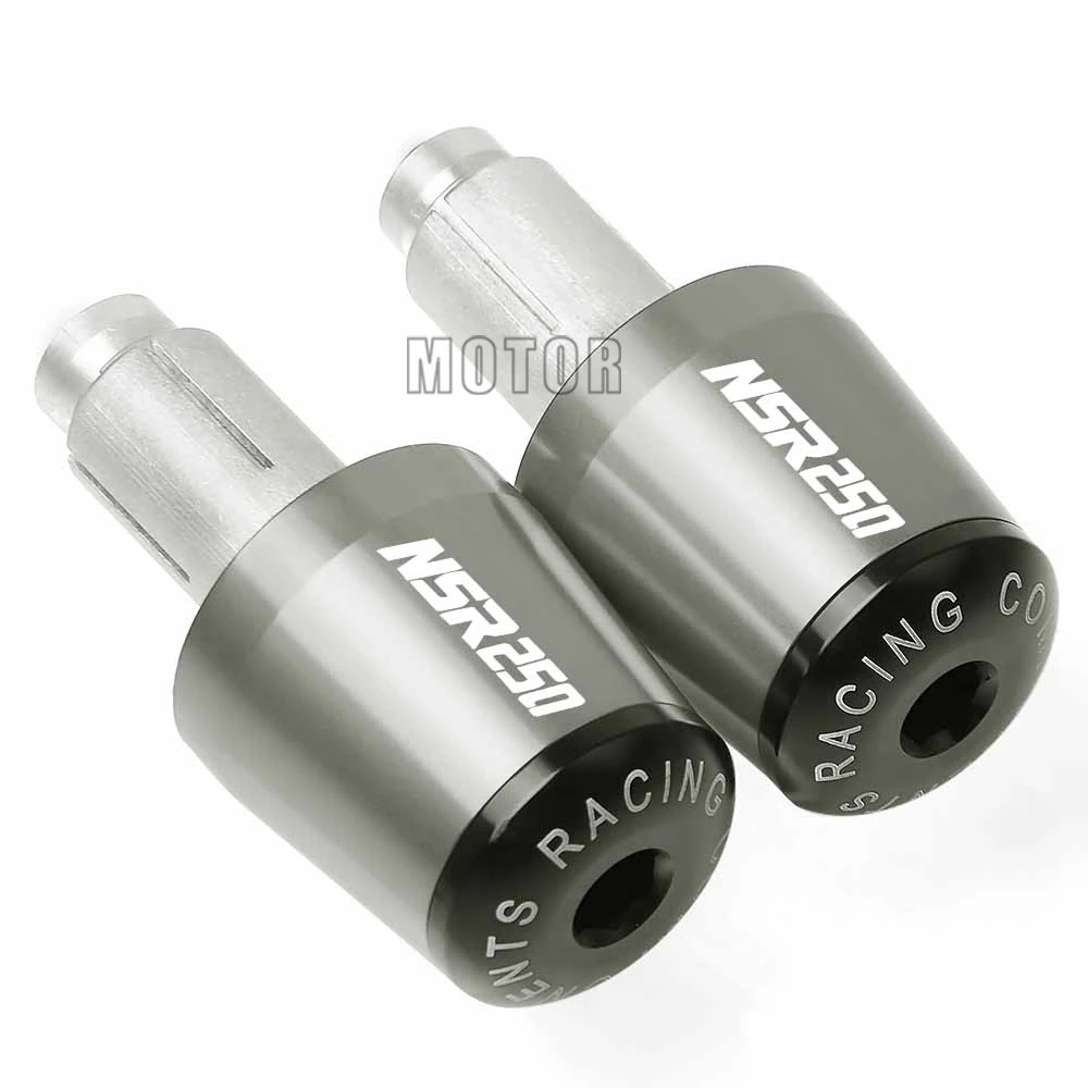 Для Honda NSR250/NSR 250 MC18 MC21/PGM2/PGM3/PGM4 мотоцикл 7/" 22 мм алюминиевые ручки на руль торцы Ручка Бар заглушка для розетки - Цвет: Titanium