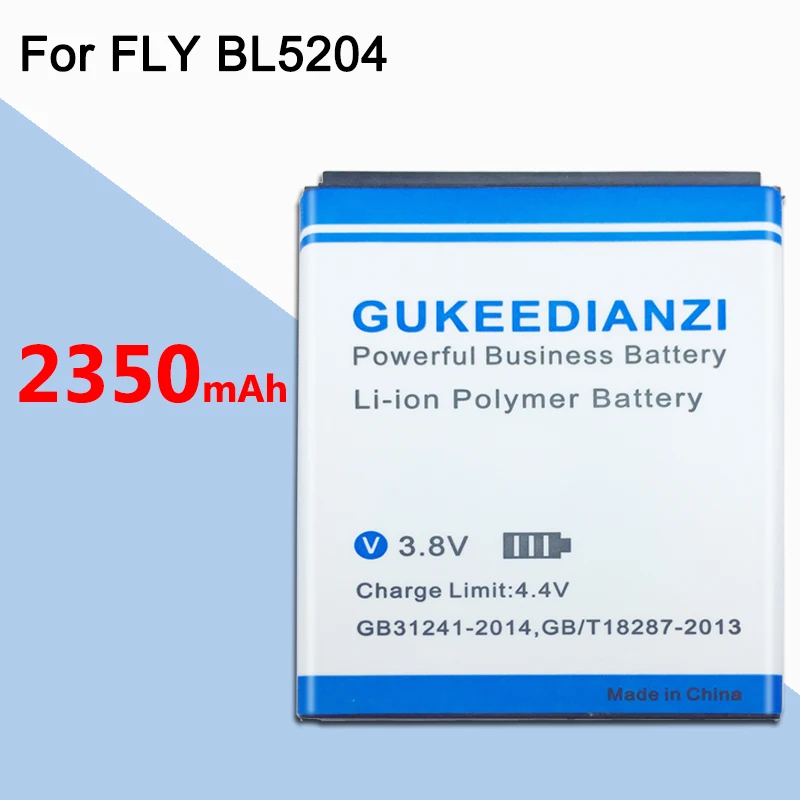 GUKEEDIANZI BL5204 2350mAh Rechargeable Li-ion BL 5024 Battery For Fly IQ447 5204 Mobile Phone Batteries FLY IQ 44 | Мобильные