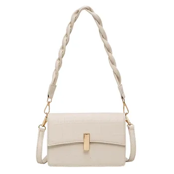 

2020 Women Shoulder bags PU Solid Color Armpit Bag Female Crossbody Bags Stone Pattern Design handbags for Travel Cross Body Bag