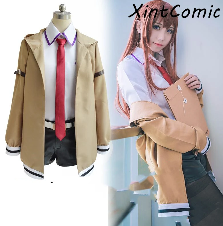 Игровой костюм Steins Gate косплей японское аниме макиза курису куртка пальто