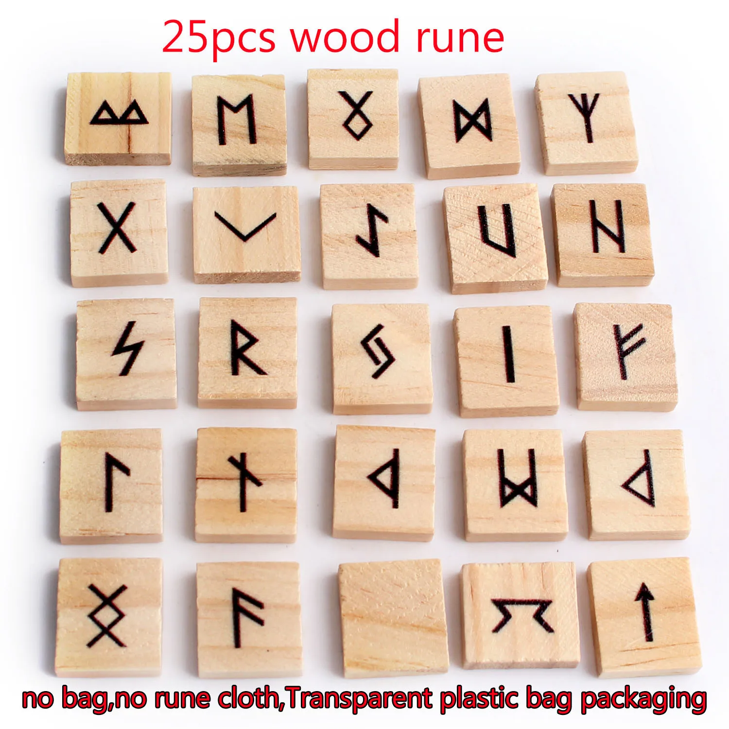 Cubo de Runas de madera Natural, 25 uds., adivinación, curación, Reiki, regalo de meditación, decoración