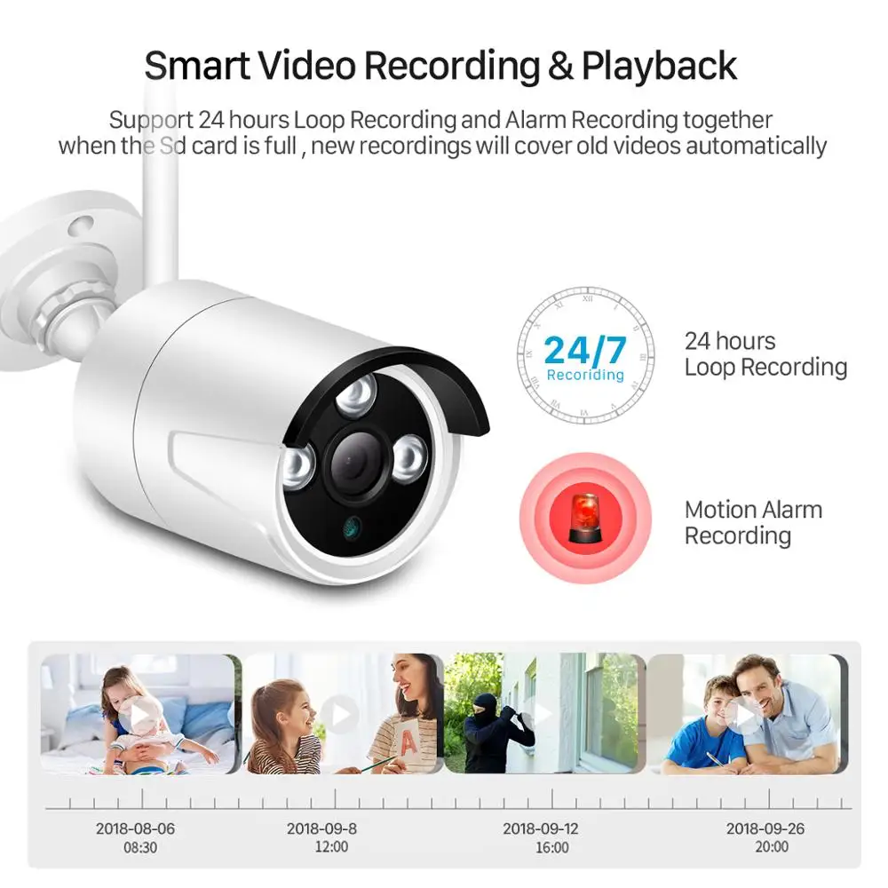 BESDER 5MP IP Camera Wifi Outdoor IR Night Vision Motion Detect 1080P Security CCTV Camera IP Xmeya P2P RTSP 3MP Wireless Camera 5