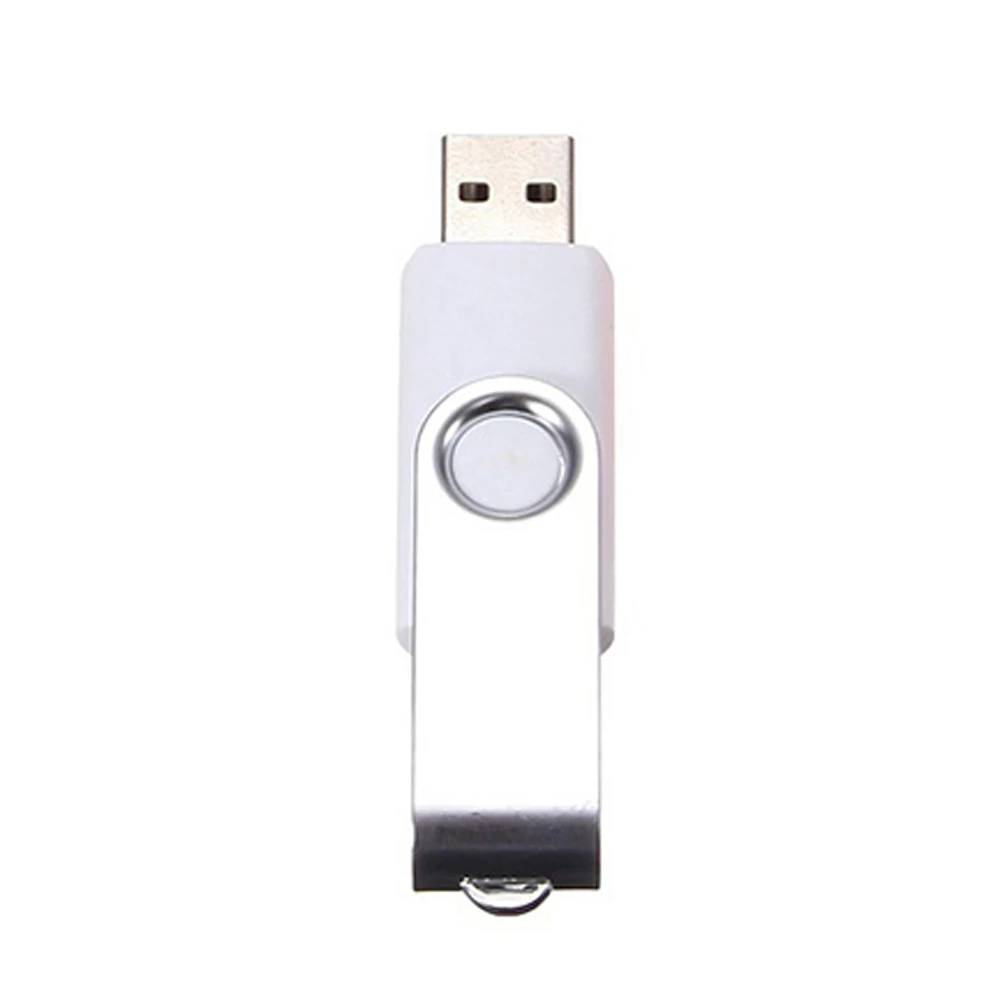 Красочные 64 Мб портативный вращающийся USB 2,0 флэш-карта памяти, Флеш накопитель для хранения данных вращающийся U диск для компьютера - Цвет: Белый