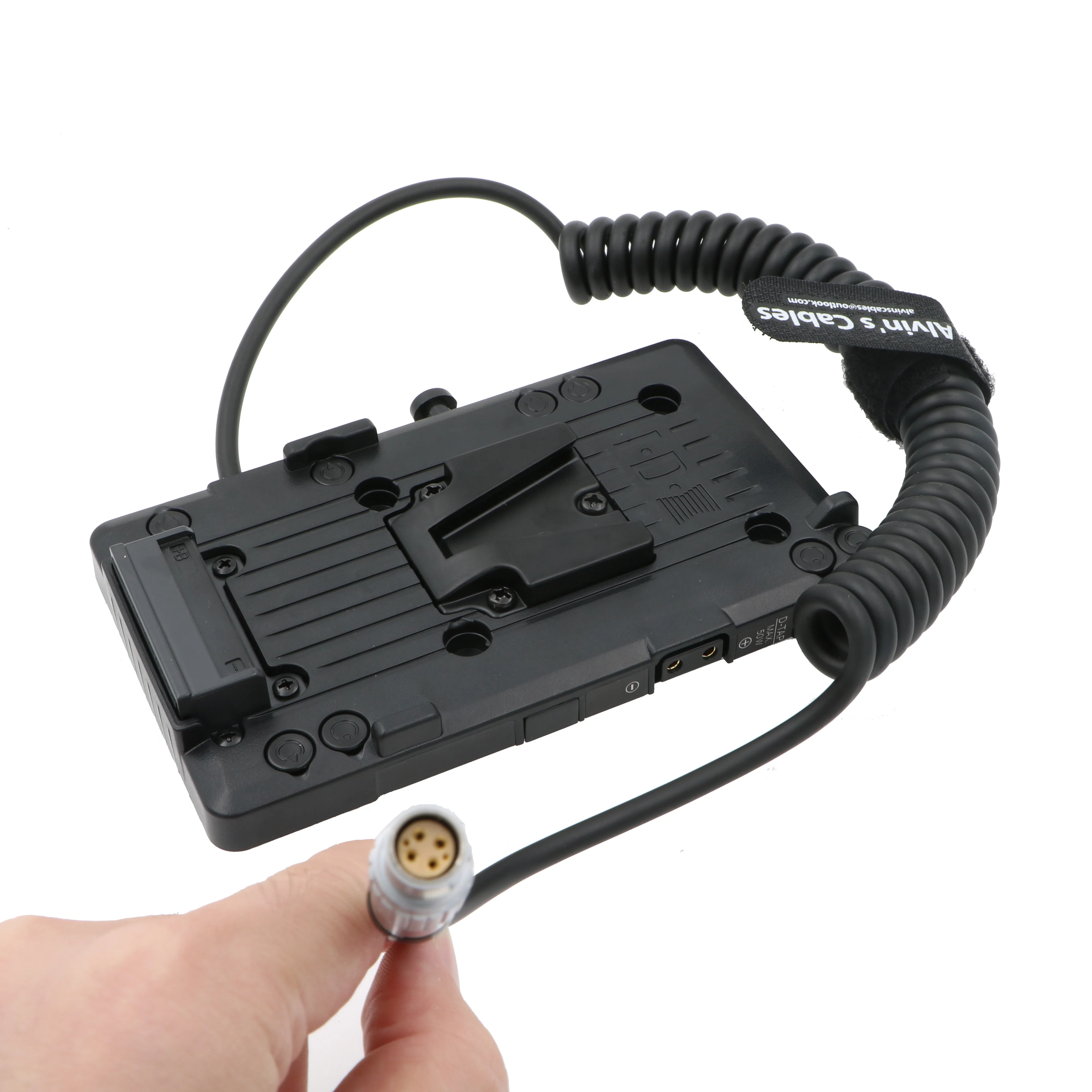 Алвин, кабели V-Mount Батарея пластина для Red Scarlet Epic Камера с 6 Pin женский спиральный Мощность кабель