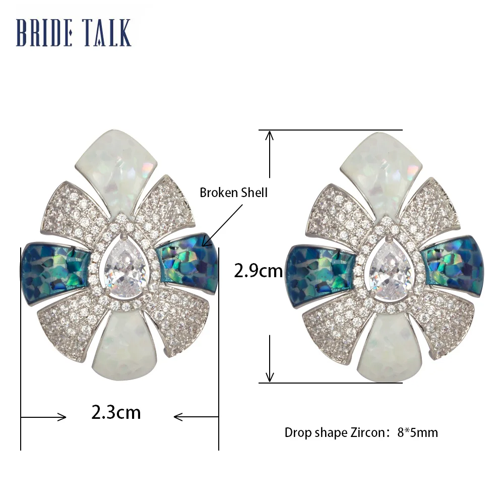 silver color Высокие серьги высокого качества Модные висячие серьги с цирконием Ювелирные серьги с камнями для женщин - Окраска металла: silver color