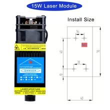 Module Laser pour Machine à graver, 2.5W, 5.5W, 10W, 15W, tête de graveur, 450nm, bleu Lase, outil de découpe de marquage du bois 