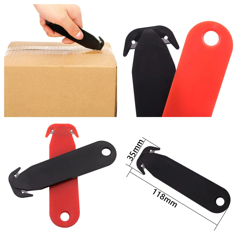 1pc Cutter Stainless Steel Package Opener Safety Utility Cutter, Film Cutter,  Shrink Wrap Cutter, Carton Cutter, Box Cutter Tape - AliExpress