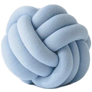 

LIXF Ball Woven Pillow Back Support Round Pillow Knot Baby Filled Toys Office Nap Sofa Cushion 3 Strands Knot Pillow Personality