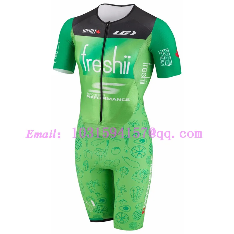skinsuit 2 FRESHII Pro Team, костюм для триатлона, мужской костюм для велоспорта, облегающий костюм, комплект на заказ, одежда для велоспорта, Ropa ciclismo, набор, 9D гелевая подкладка - Цвет: skinsuit 2
