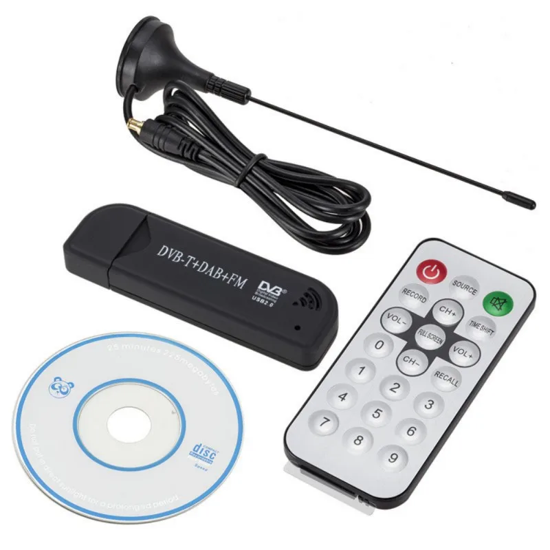 USB2.0 цифровой ТВ-тюнер FM+ DAB+ DVB-T+ SDR ключ приемник Стик пульт дистанционного управления прочный