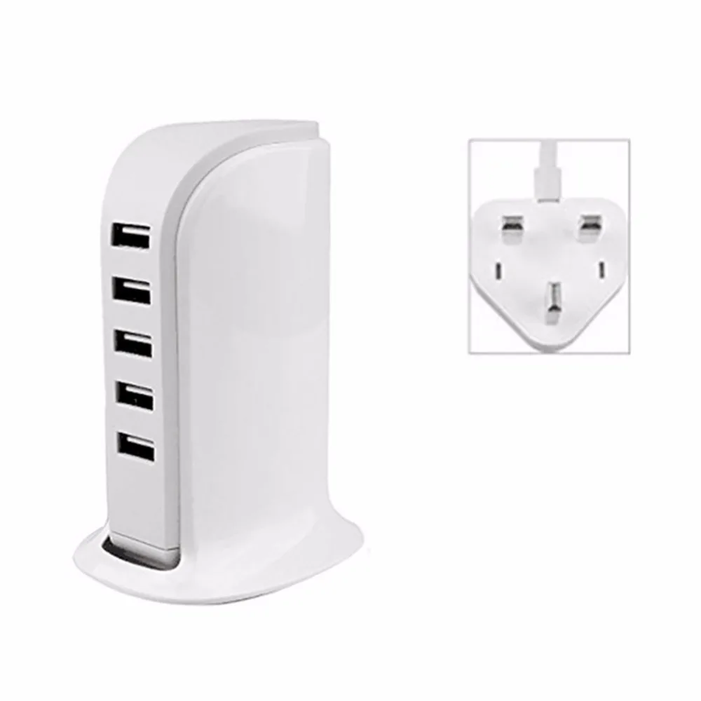 EDAL 5 портов зарядное устройство универсальное USB устройство для зарядки из настенной розетки для дома и путешествий Мульти адаптер питания переменного тока