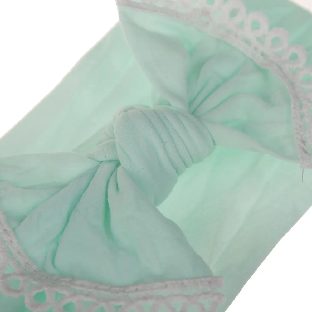 2020 Brand New Newborn Toddler Baby Girls Baby Bow Lace Elastic Hair Headband Hair Accessories Baby Gifts
