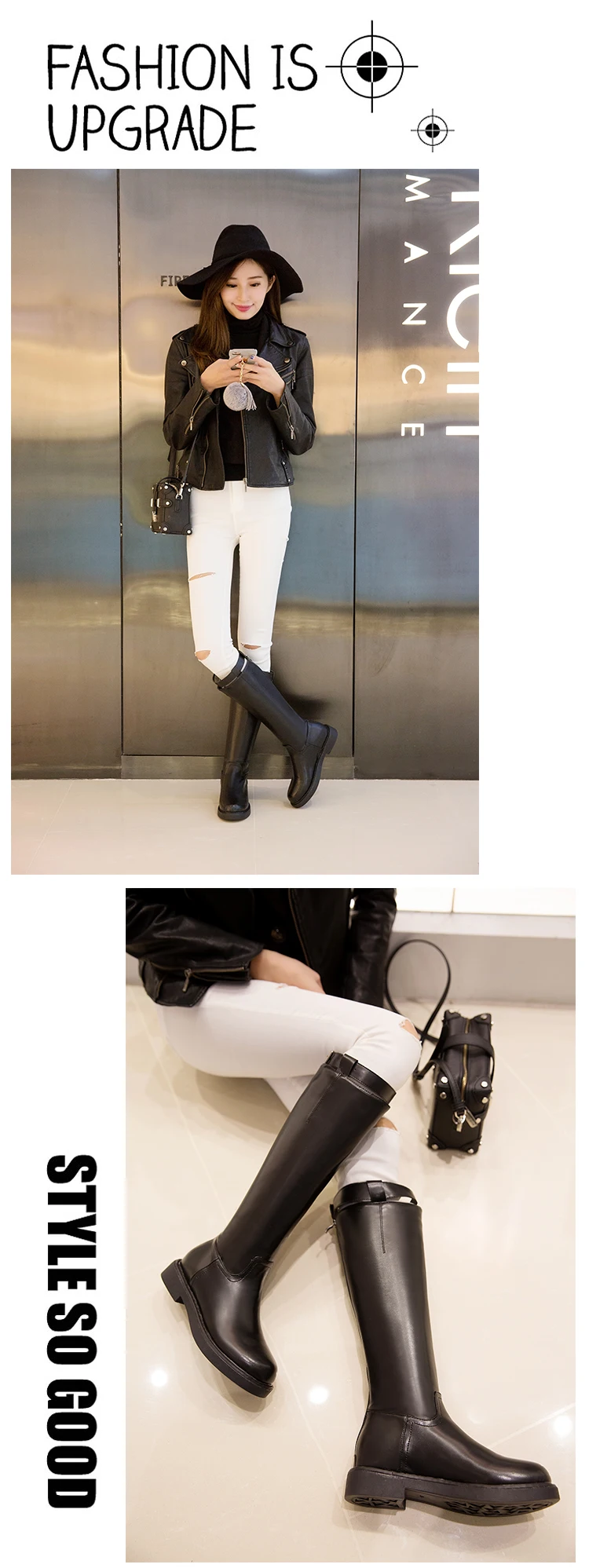 Черные сапоги; обувь в стиле рок; женская зимняя обувь на шнуровке; женские пикантные сапоги на плоской подошве с круглым носком; пикантные женские ботинки на высоком каблуке; женские сабо