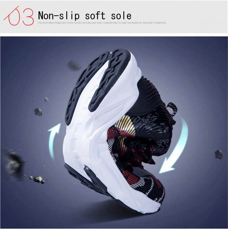 PINSEN Winter shoes Non-slip Kids Sneakers Thick Sole Boys Basketball Shoes Children Sport Shoes Outdoor Boy Trainer Basket (6)