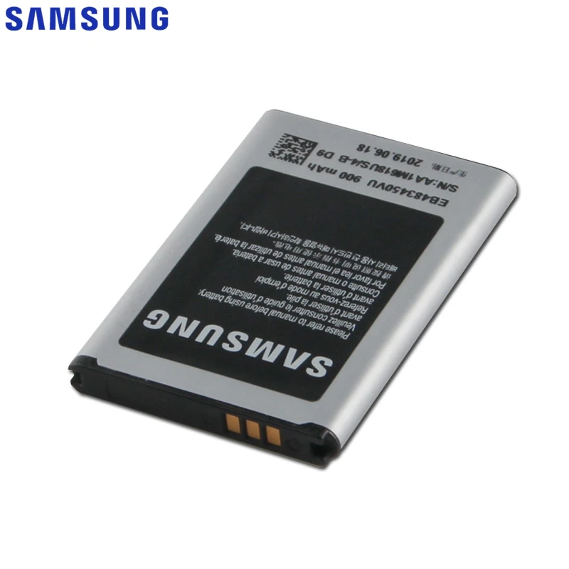 Аккумулятор samsung EB483450VU для samsung C5350 C3752, GT-C3630C, GT-S5350, подлинный Сменный аккумулятор для телефона, 900 мА/ч