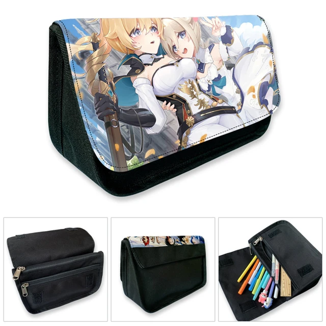 Genshin Impact Pencil Case Estojo Escolar Kawaii Stationery Pen Case  Astuccio Game Pencil Bags Trousse Scolaire Pencil Pouch - AliExpress