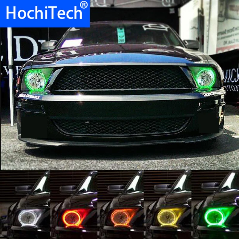 Per Ford Mustang Rgb Led Faro Halo Angel Eyes Kit Accessori Per Lo Styling Dell'Auto 2005 2006 2007 2008 2009