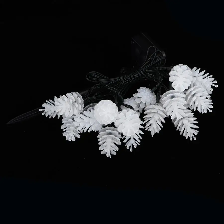 Световая гирлянда 6,5 м 30LED Pinecone стиль на солнечных батареях Водонепроницаемая гирлянда для двора сада