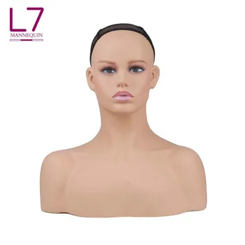 

Model Head Fake Development in Europe and America Head Model Black Female Hat Display Model Head Dummy