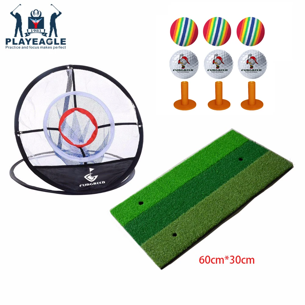 FUNGREEN коврик для игры в гольф на заднем дворе и сетка 60*30 см тренировок помещении с