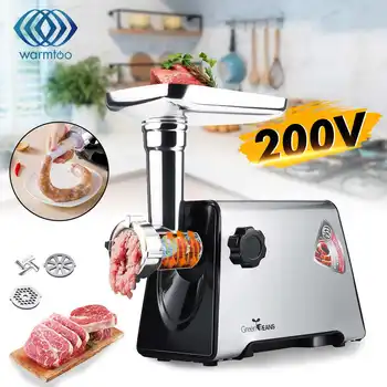 

220V 800W 16000r/min Commercial Stainless Steel Meat Grinder 3 Knifes 3 Tubes Butcher Easy to Clean Durable Kitchen Appliances