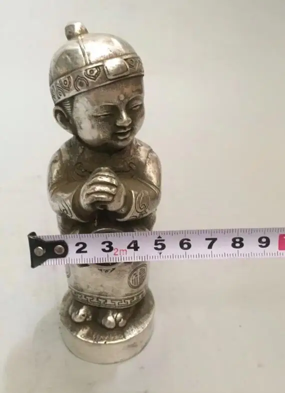 Коллекционная архаизма белая медь богатство статуя мальчика