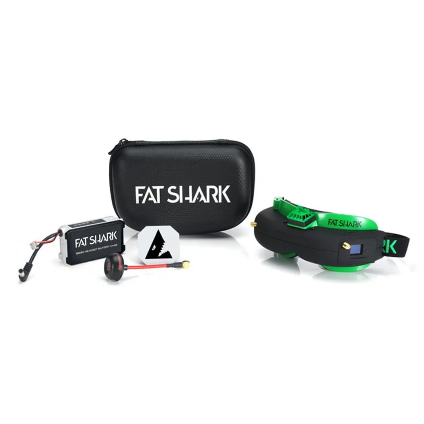 Fatshark attitude V5 зеленые очки с цифровым видеорегистратором и встроенным модульным 5,8 ГГц OLED двойной приемник