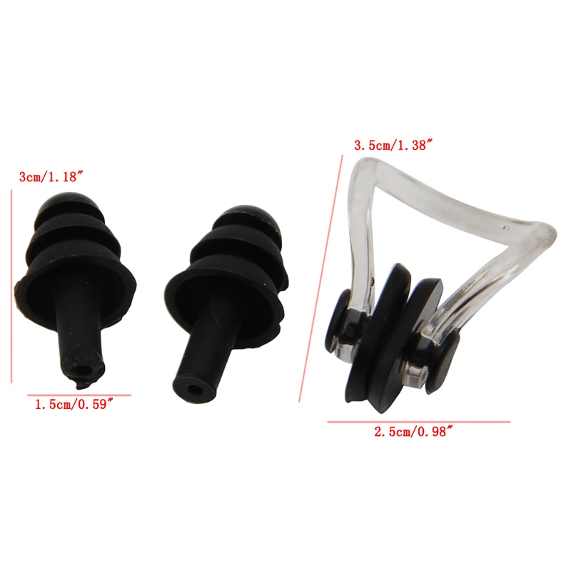 Водонепроницаемый Мягкий силиконовый набор для плавания зажим носа + инструмент