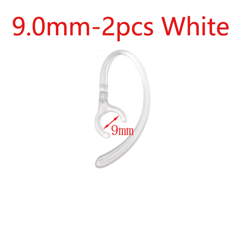 9.0mm-2pcs White 2 шт./4 шт., зажим для наушников, крючок для наушников, крючок для наушников, вешалка для Bluetooth гарнитуры, 6,0 мм, 7,0 мм, 8,0 мм, 9,0 мм - Цвет: 9.0mm-2pcs White