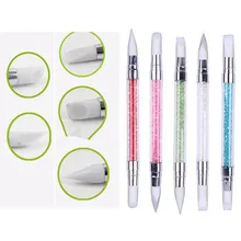 3d украшение с двойной головкой Аксессуары гель симфония блесток в форме сердца аксессуары для маникюра поставки j911