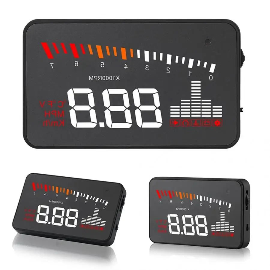 X5 HUD 3,5 дюймов Универсальный Автомобильный HUD Дисплей ODB2 система Предупреждение автомобильные аксессуары
