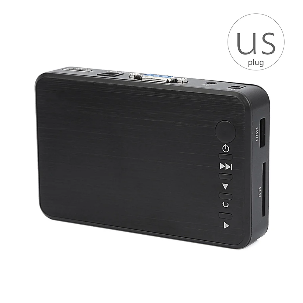 Full HD Media Multimedia Player Autoplay 1080p USB External HDD SD U Disk Media Player With HDMI VGA AV Output FOR MKV RMVB - Цвет: US Plug
