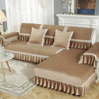 Зимняя плотная однотонная голландская бархатная диванная подушка, европейская Нескользящая диванная подушка, подушка для спины - Цвет: A
