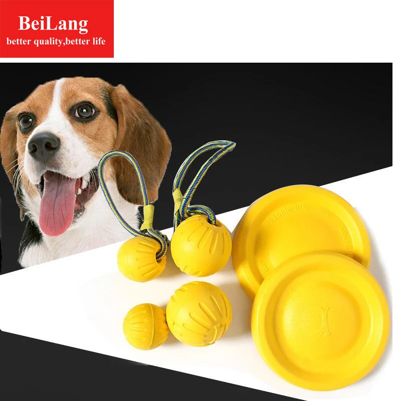 

BeiLang Pet ball dog toy bite-resistant pull ring can float on water pet dog pet Frisbee