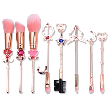 

Rose Gold Sailor Moon Makeup Brushes Set Blusher Concealer Eyeliner Brush Cosmetic Beauty Powder Foundation Eyeshadow Brush 8pcs