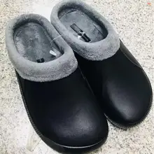 RH оригинальные мужские брендовые дизайнерские зимние садовые сабо с теплым мехом, домашняя садовая обувь EVA, зимние сандалии тапки с дырочками, плюшевая обувь