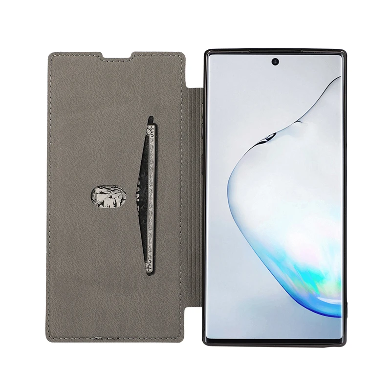 Блестящий Флип кожаный чехол для samsung Note 10 Plus S10 S9 S8 Plus кошелек Прозрачный чехол для телефона для samsung S10E S7 Edge чехлы