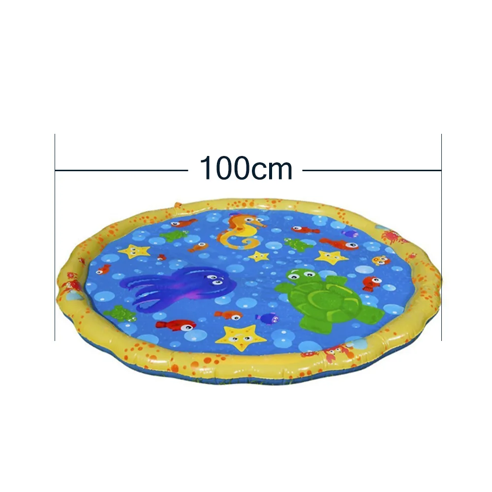 Baby Kids Water Play Mats Inflatable Infants Tummy Time Playmat Toys Fun Activity Carpet Hand-eye Coordination Toys for Children - Цвет: 100cm yellow