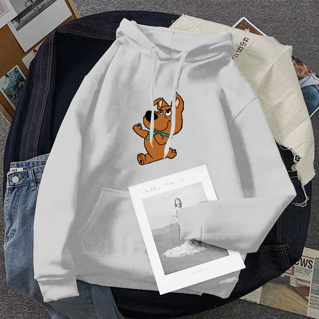 

@ Women's Casual Hoodies Dog Printed Long Sleeve Hooded Character Pullover Sweatshirt Tops Chemisier Lady Loose Harajuku Tops