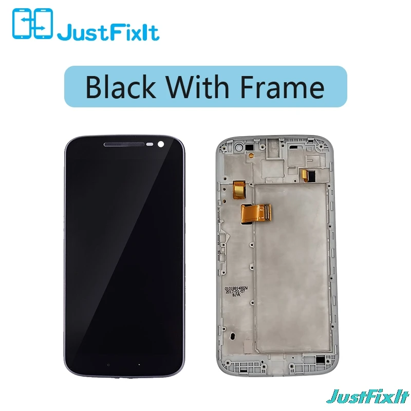 Black With Frame Для moto rola moto G4 ЖК-дисплей сенсорный экран дигитайзер сборка для moto G4 XT1625 XT1621 XT1624 ЖК-экран с рамкой - Цвет: Black With Frame