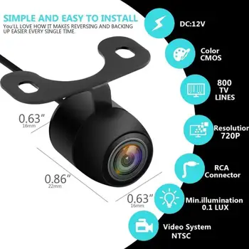 

Universal Waterproof CCD Car Vehicle Rearview Front or Reversing with without Image View Camera Mirror Line Side Backup Con X9B9
