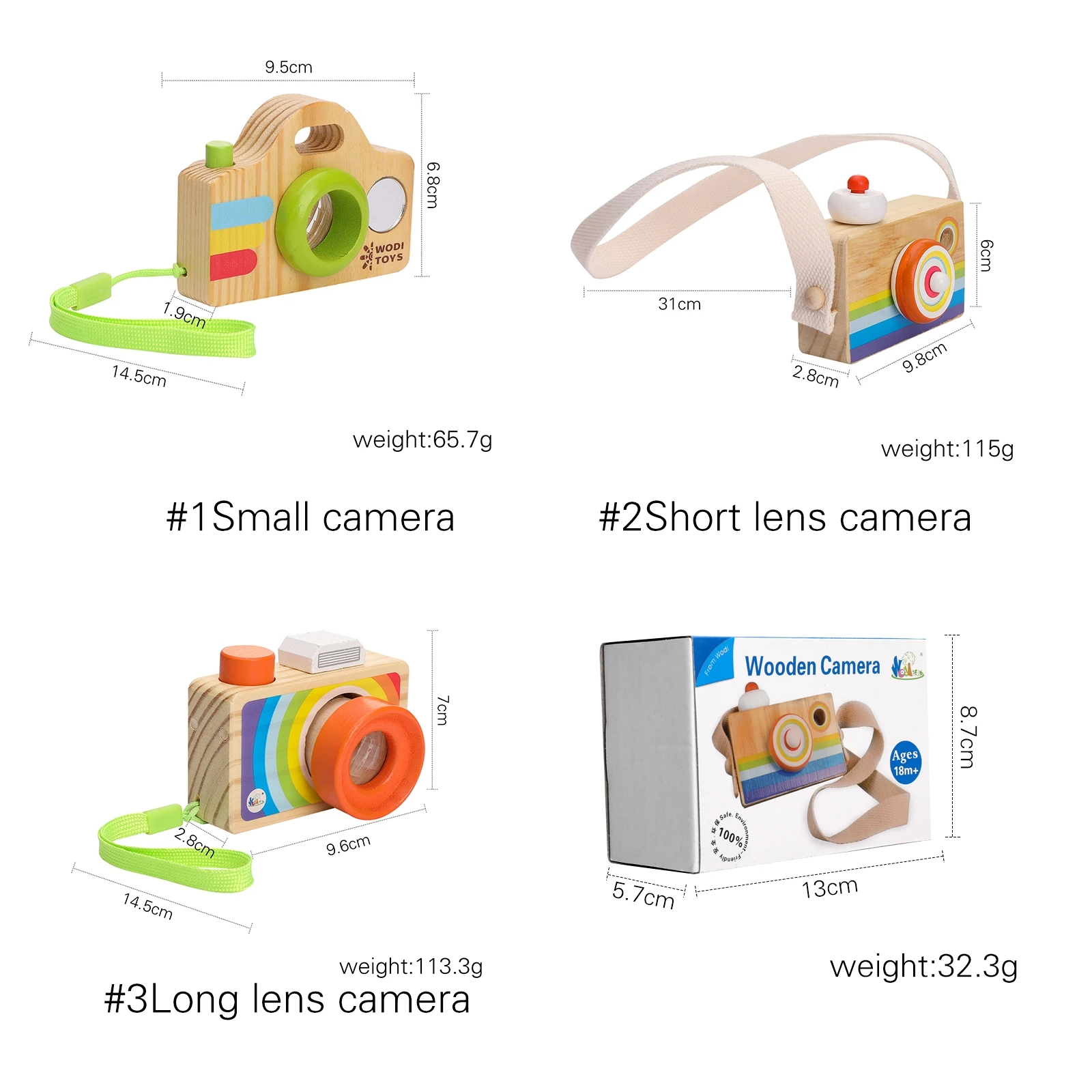 Cute Baby Toys Mini Hanging Wooden Camera Photography Toys for Kids Montessori Toy Gift Children Gift Room Decor DIY Presents