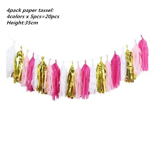 20pcs mix Детские украшения для первого дня рождения, 1 год, корона для маленьких мальчиков и девочек, 1 первый день рождения, воздушные шары, гирлянды, Детские вечерние принадлежности - Цвет: 20pcs mix