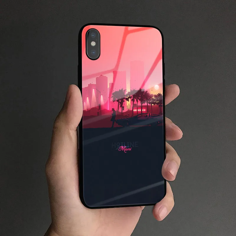 AE 2255 Synthwave Ретро 80s неоновый цветной для iPhone 6 6s 7 8 plus x xr xs 11 Pro max стеклянный чехол для телефона мягкий силиконовый чехол - Цвет: AE 2255