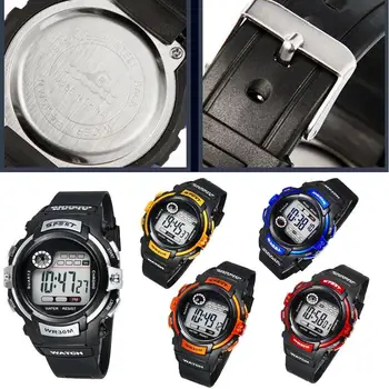 

New Wrist Watches Durable Fashion Cartoon Children Digital Watch Boy And Girl Student Multifunctional Waterproof Black Blue
