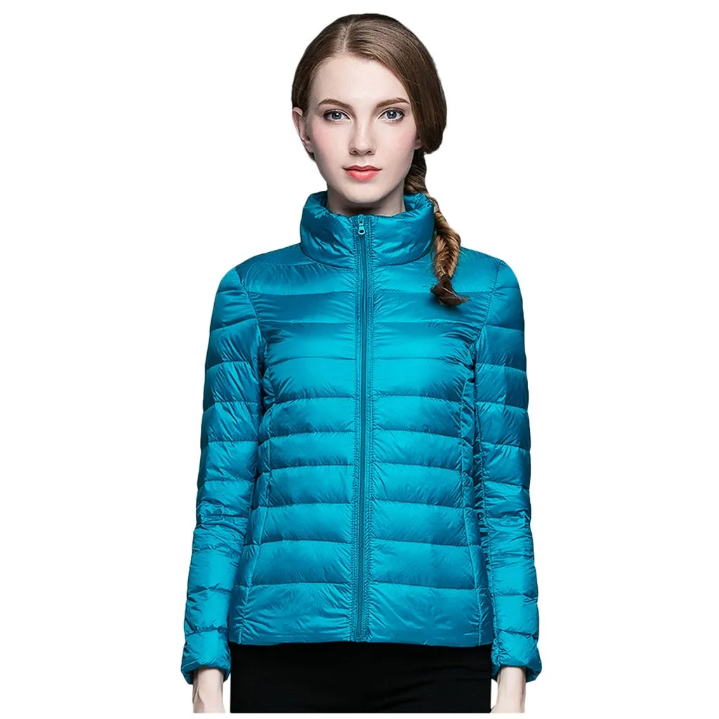 Abrigos mujer invierno зимнее пальто для женщин легкий пуховик куртки тонкий длинный рукав пальто chaqueta mujer ropa