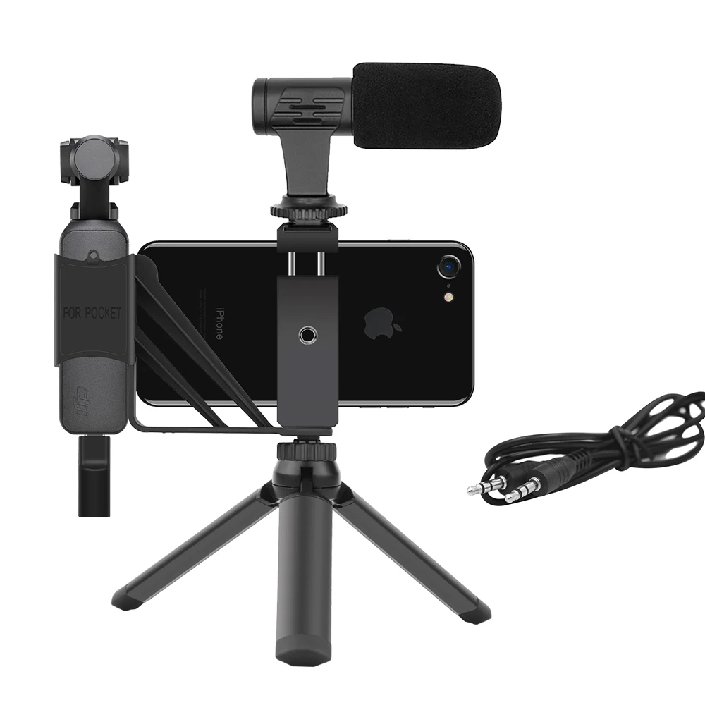 Для DJI Osmo карманные аксессуары аудио адаптер Запись микрофон 50 см кабель для DJI Osmo Карманный ручной карданный камера